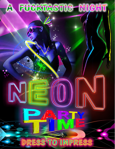 Neon Blacklight swinger Party
